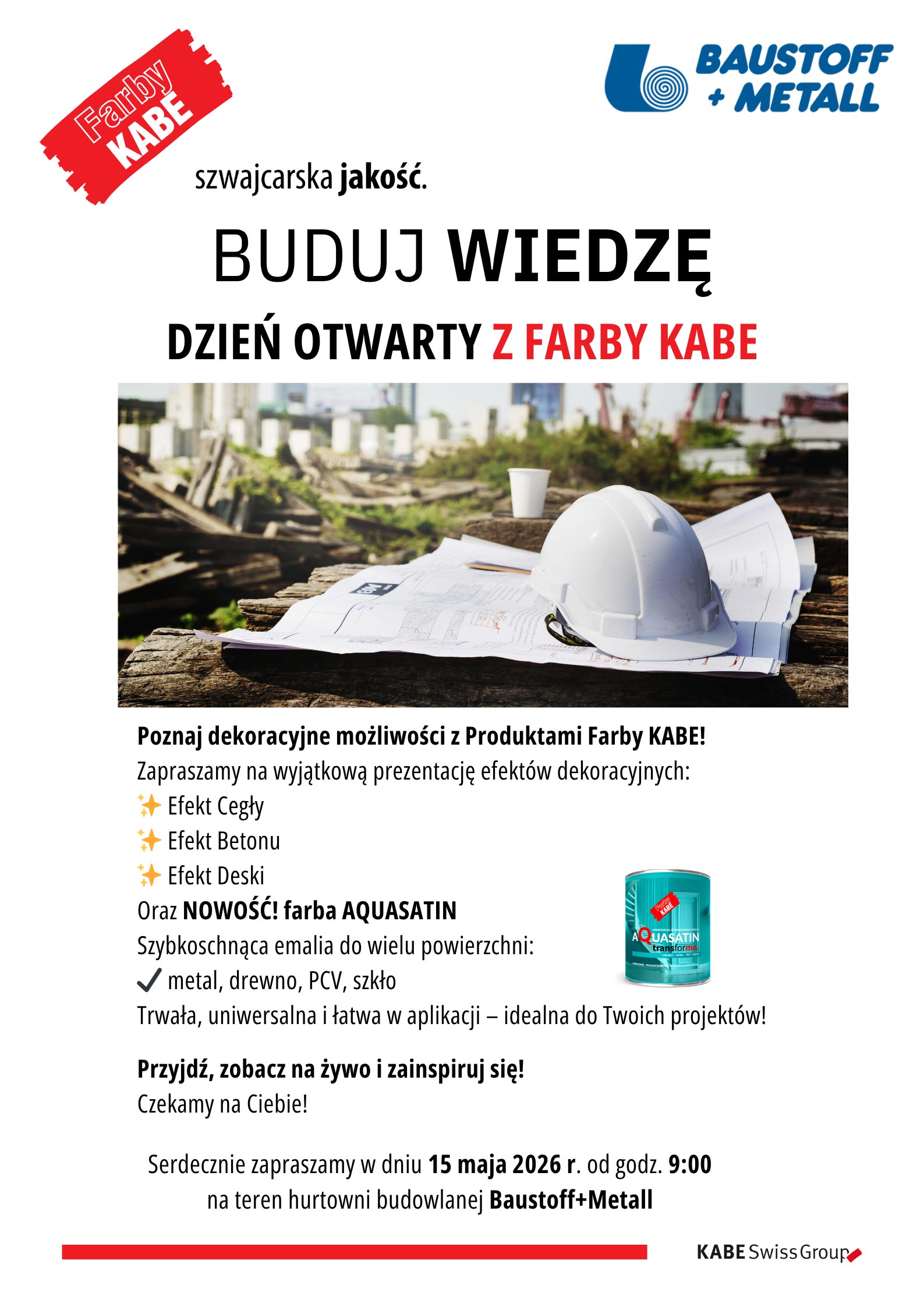 May 15 Open Day with FARBY KABE. B+M Wrocław branch