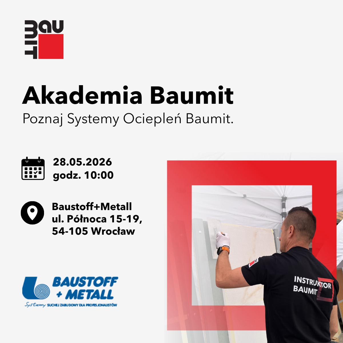 26.05 Creative facades – Baumit Academy. B+M Wrocław branch.