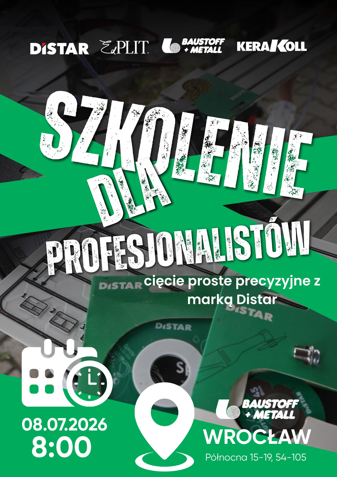 Training for Professionals with Distar brand on 8.07. B+M Wrocław branch.